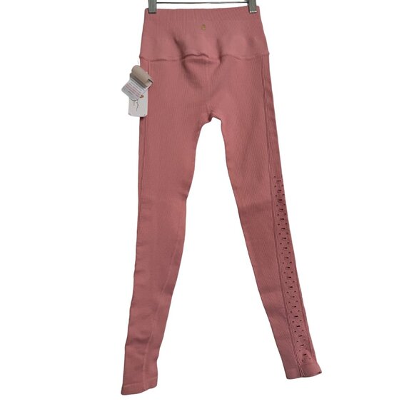 Spiritual Gangster Self Love Leggings Size XS  Pink High Waist Cut Out Design Le - Picture 2 of 10